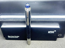 Montblanc Starwalker Roller Black Body + Silver Clip Ballpoint Pen I Black Ink