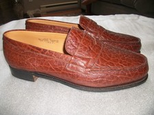 J.M WESTON ICONIC MODEL 180 LOAFER EXOTIC SKIN LEATHER - UK 8.5 F/EU 42.5/US 9.5