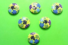 LOT 6 BOUTONS BOIS : rond