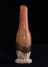 Vase en Verre Emaillé signé