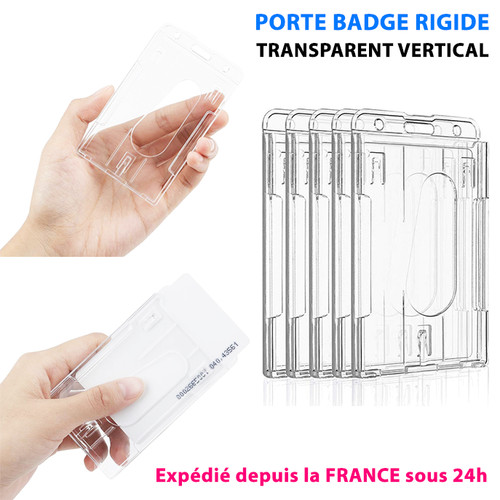 Porte badge vertical rigide - porte,