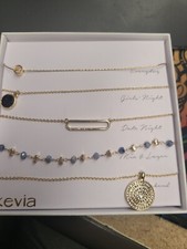 Kevia Viviana Five Piece Necklace Set - Blue