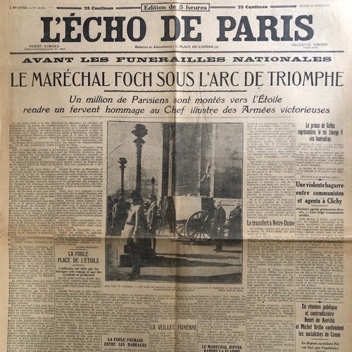 Journal echo paris - l'echo, de