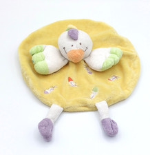 Doudou plat rond poussin coq