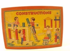 SC France Boite de construction bois ancienne