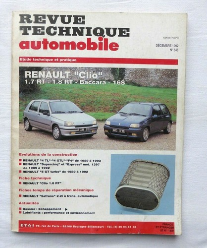 Rta renault clio - 1.7, rt/1.8