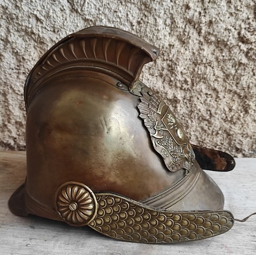 Ancien casque sapeur pompier - ancien,
