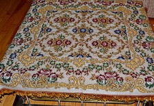 Vintage Woven Tapestry Table