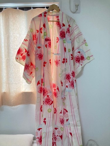Yukata poisson rouge fond - rouge,,