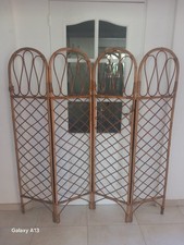Paravent en rotin vintage