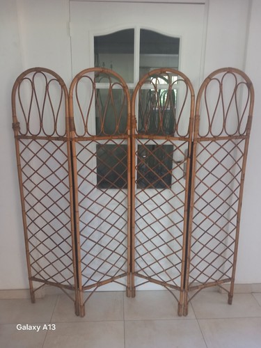 Paravent rotin vintage - paravent,