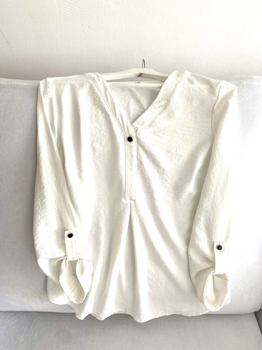 Blouse blanche élégante - , à