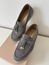 Mocassins derbies daim gris