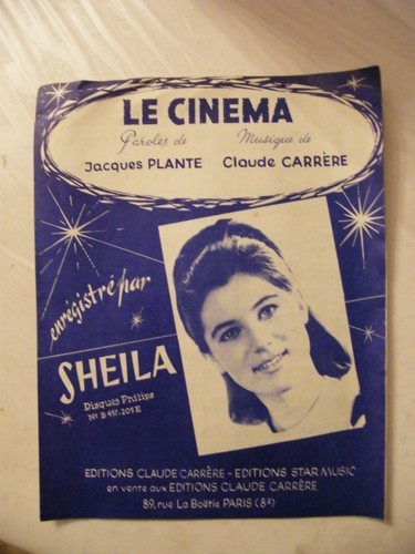 Partition cinéma sheila - "partition,