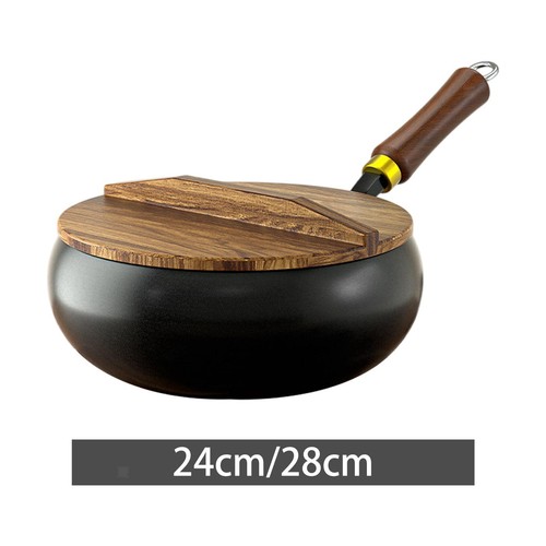Wok fonte pour cuisson - fonte,