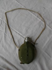 WW2 BELGIQUE GOURDE MILITAIRE BELGE AVE SA HOUSSE ET SANGLE DE TRANSPORT RARE