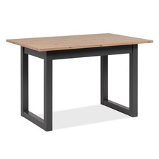 Table salle à manger extensible rectangle 120x80 cm style industriel Homestyle4u