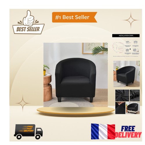 Housse fauteuil noir - fauteuil,