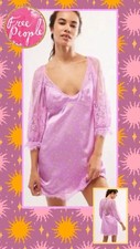 ?Free People About That Mini Dress Iris Combo Lilac Size Small MSRP $168?