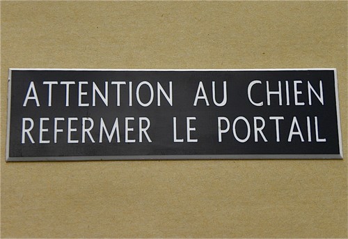 Plaque gravée attention - gravée,