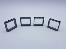 LEGO LOT 4 X FENETRE 1X4X3 D.S.G + 4 X VITRE TRANS REF 60594 + 86210 *NEUF*