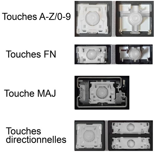Touche clavier français - de,