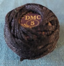 Bobine coton perlé DMC noir
