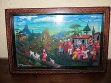 EQUATEUR ART NAIF  HUILE SUR