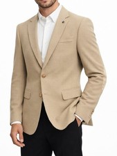 Blazer beige à coudières