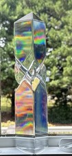 Crystal ‘Twisted Knot’ Prism Val St Lambert Yan Zoritchak Modern Art 8”x3” READ