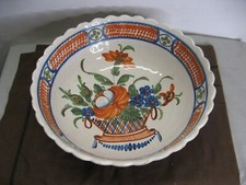 Old godroné earthenware bowl large fire of Nevers or Rouen 18th century?