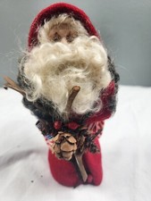 Vintage Homemade Christmas  Santa Claus, St. Nicholas Table Top  American Flag 