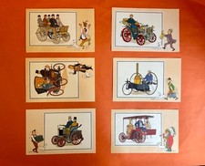 HERGE CHROMOS TINTIN AUTOMOBILE TOME 1 N°37 À 42 EXCELLENT ÉTAT