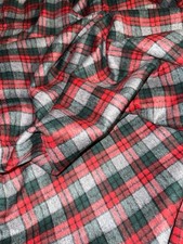 Tissu ancien tartan pure laine écossais  larg 150 cm x H 300  cm D036