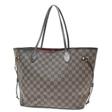 LOUIS VUITTON Neverfull MM Shoulder Tote Bag Damier Leather Brown N51105 15KP122
