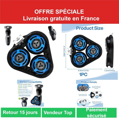 Tête rasoir philips sh50 - tête, de