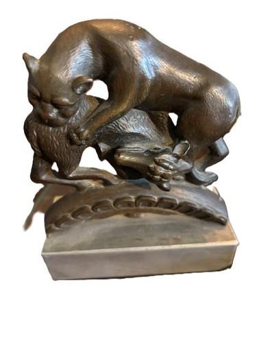 Antique animalier bronze tiger - bronze,