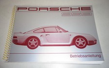 Operating instructions/board book manual Porsche 959, status 05/1987