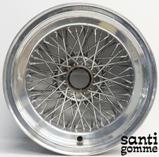 4 Jantes Ferrari Daytona GTC Originales Borrani 15" RW4075 RW4300 Rayons Chromés