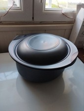 tupperware ultra pro noir 5 litre  ovale  cocote four vintage utiliser 2 fois