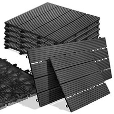 Casa Pura® Dalles De Terrasse WPC Royal | Dalle À Clip En Aspect Bois Super Prix