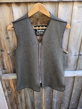 Barbour Zip Pile Liner Waistcoat / Vest Size Small Rare 90s 80s Vintage 