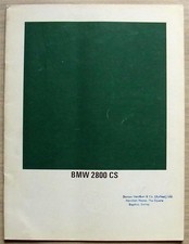 BMW 2800 CS Car Sales Brochure 1969 #12394 e XII/69
