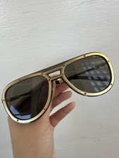 Authentic HUBLOT H007.120 Aviator Sunglasses Black/Gold Titanium With Case