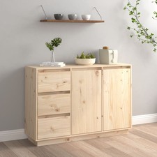 Buffet Blanc 111x34x75 cm Bois