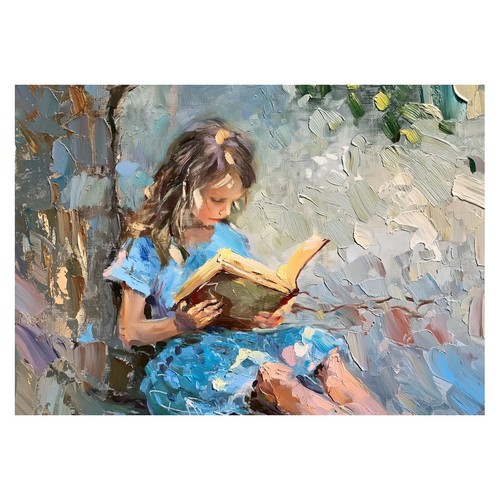 Affiche impressionniste fille - affiche,