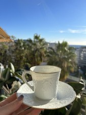 Limoges Leclair Coffee Cup and Saucer, 1949-1954