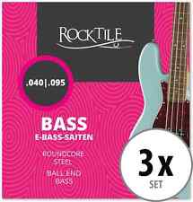 3x Jeu de 4 Cordes Basse Guitare Electrique Longscale 040 - 095 en Acier Nickel