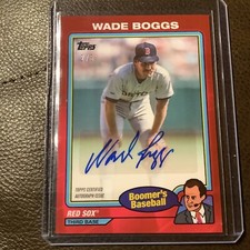 2024 Topps x Boomer's Baseball Wade Boggs Red auto 2/5 Boston Red Sox