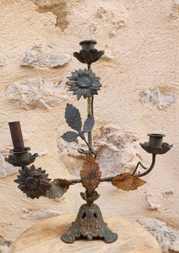 Ancien chandelier tripode - , en
